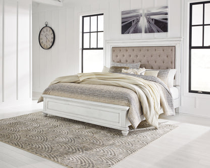 Cape Furniture Outlet - Ashley Furniture - Kanwyn Bedroom - Queen Panel Bed / Whitewash - B777B4
