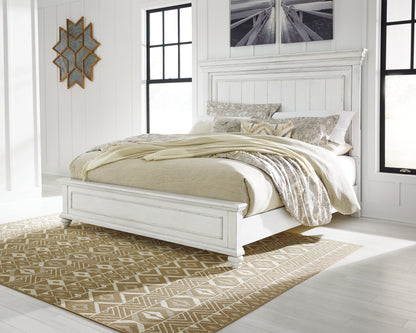 Cape Furniture Outlet - Ashley Furniture - Kanwyn Bedroom - California King Panel Bed / Whitewash - B777B11