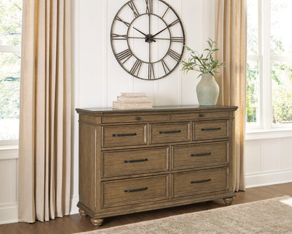 Cape Furniture Outlet - Ashley Furniture - Karallin Bedroom - Dresser / Medium Brown - PCB782-31