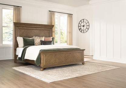 Cape Furniture Outlet - Ashley Furniture - Karallin Bedroom - California King Panel Bed / Medium Brown - PCB782B5