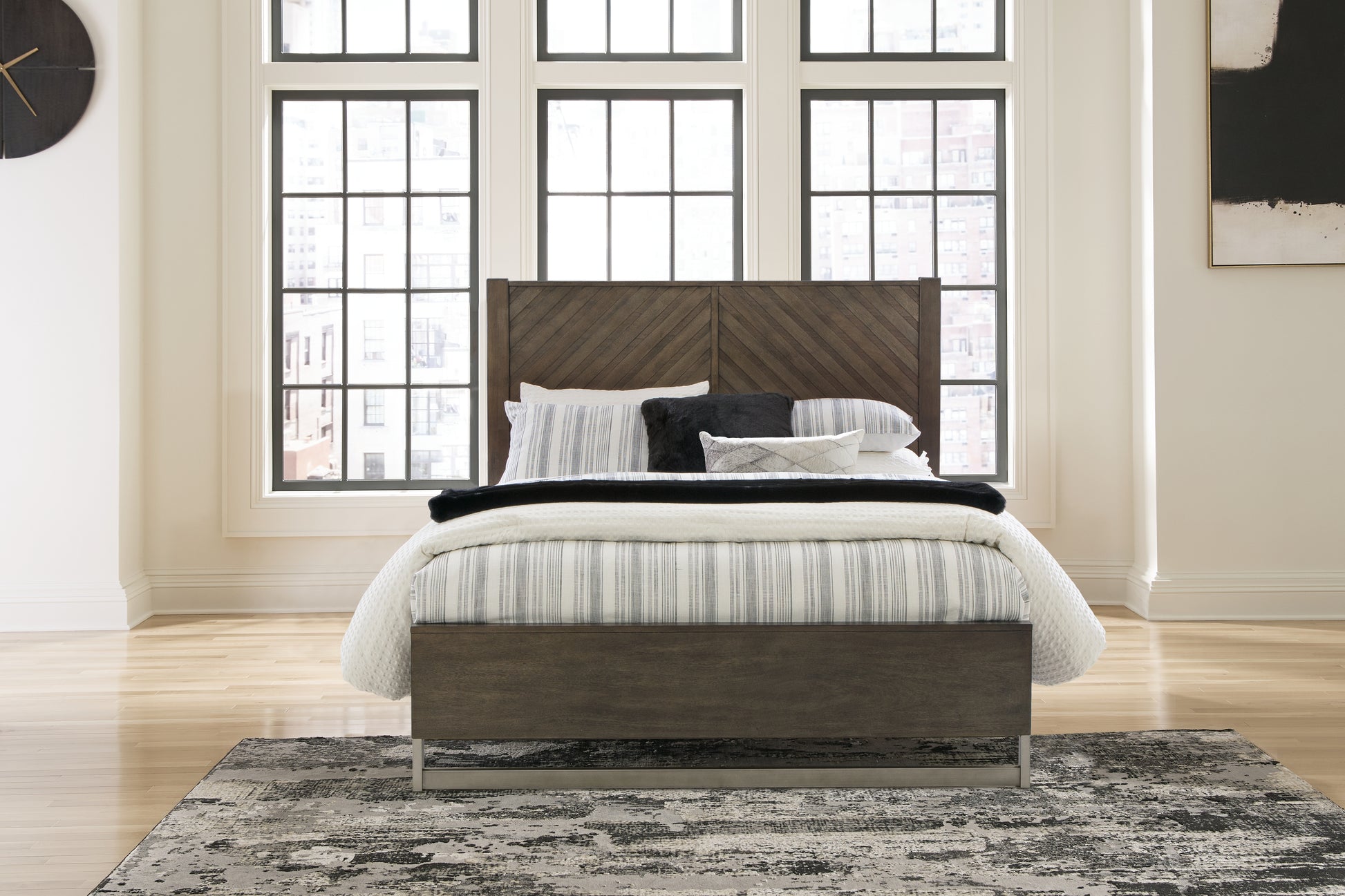 Cape Furniture Outlet - Ashley Furniture - Arkenton Bedroom - Queen Panel Bed / Grayish Brown - B786B2