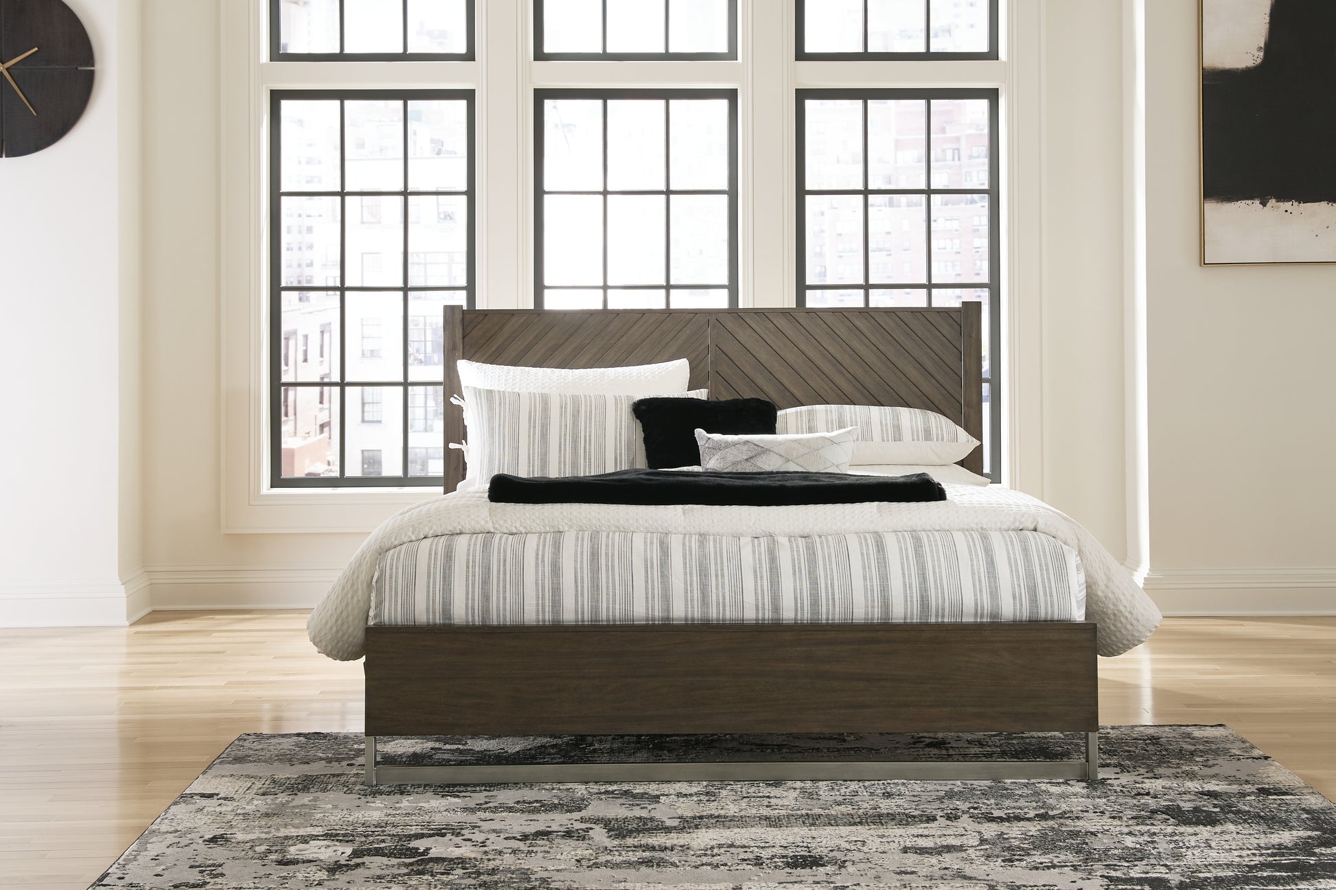 Cape Furniture Outlet - Ashley Furniture - Arkenton Bedroom - California King Panel Bed / Grayish Brown - B786B5
