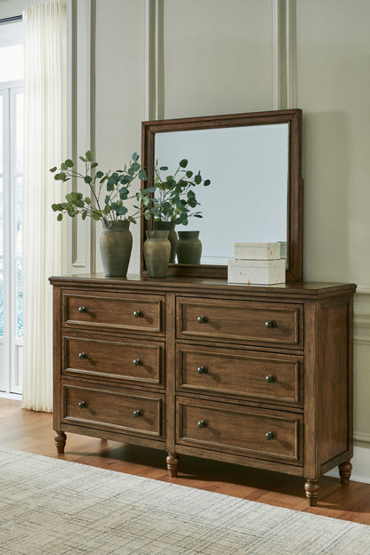 Cape Furniture Outlet - Ashley Furniture - Sturlayne Bedroom - Dresser and Mirror / Brown - B787B1