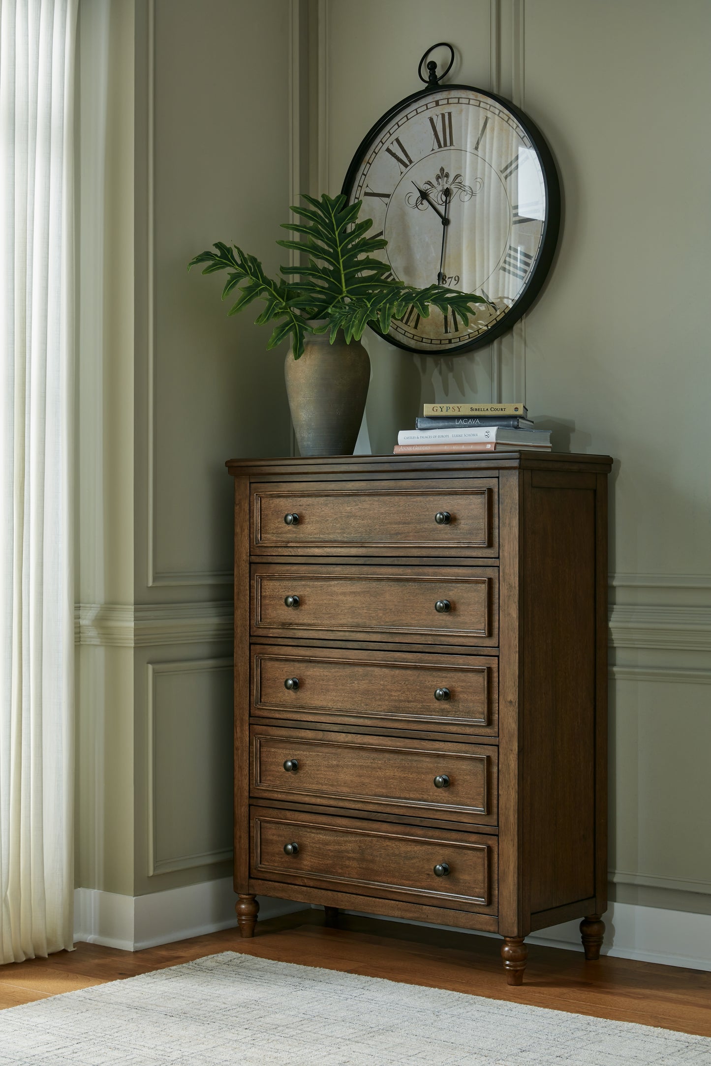 Cape Furniture Outlet - Ashley Furniture - Sturlayne Bedroom - Five Drawer Chest / Brown - B787-46