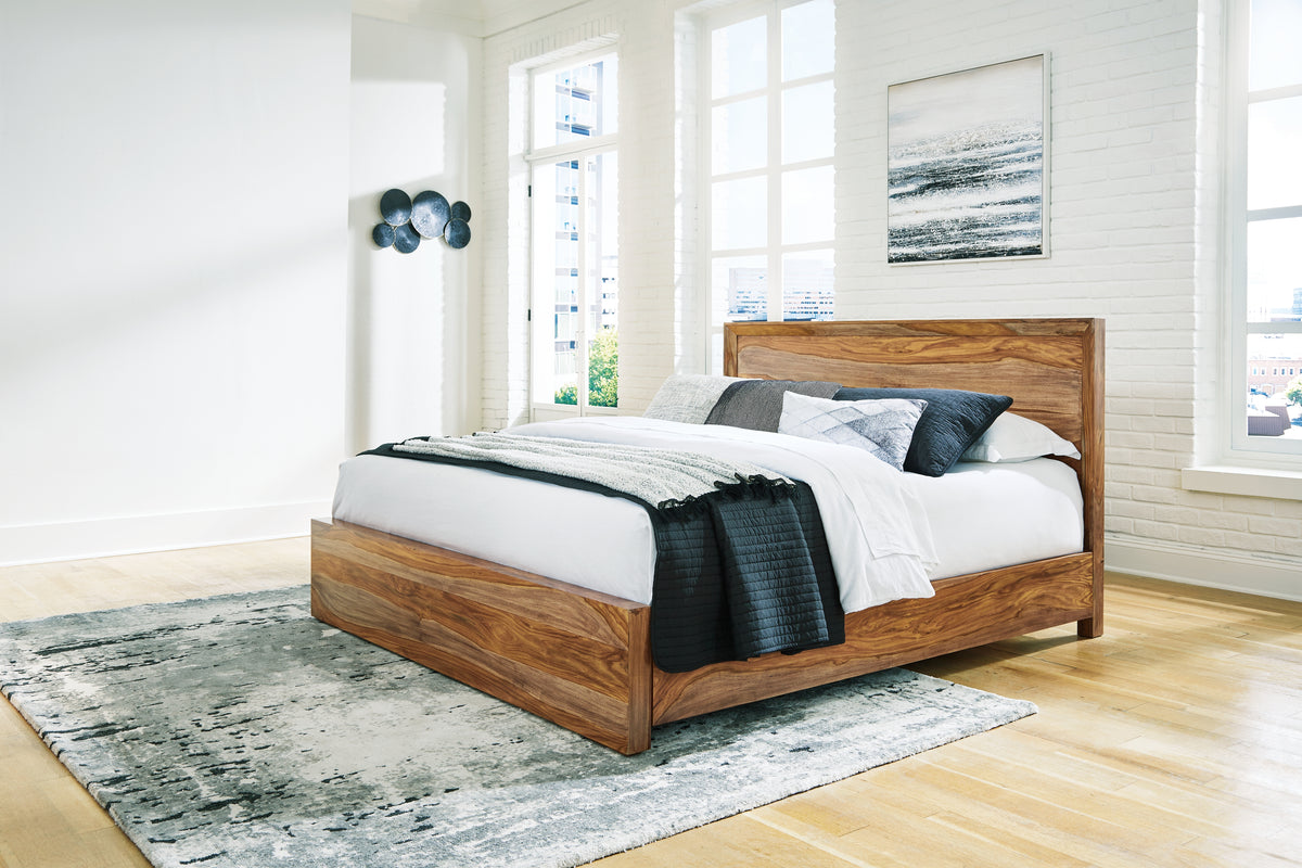 Cape Furniture Outlet - Ashley Furniture - Dressonni Bedroom - King Panel Bed / Brown - B790B4