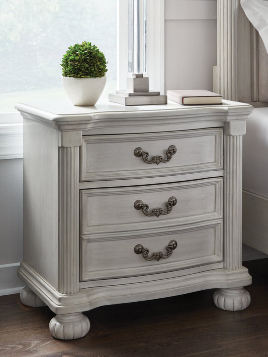 Cape Furniture Outlet - Ashley Furniture - Montelaine Bedroom - California King Upholstered Panel Bed / Antique White - B795B7