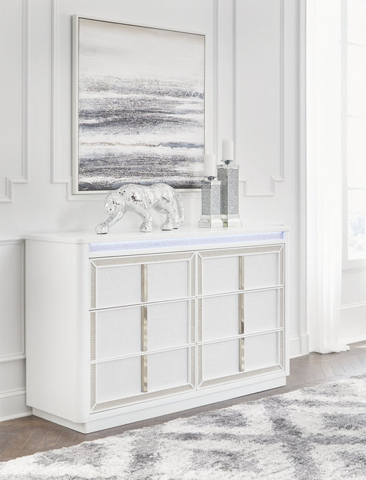 Cape Furniture Outlet - Ashley Furniture - Chalanna Bedroom - Five Drawer Chest / White - B822-46