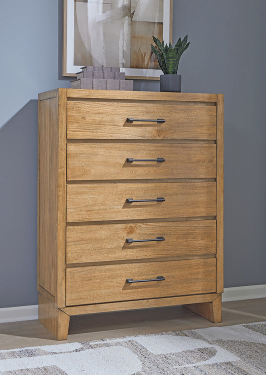 Cape Furniture Outlet - Ashley Furniture - Sherbana Bedroom - Two Drawer Night Stand / Light Brown - B833-92