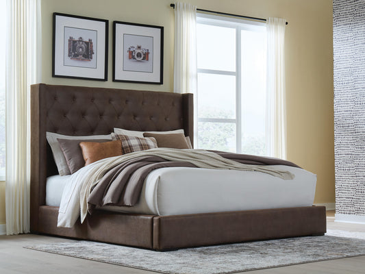 Cape Furniture Outlet - Ashley Furniture - Lavernty Bedroom - Queen Upholstered Storage Bed - PCB9002B1