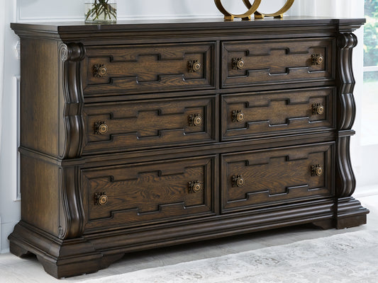 Cape Furniture Outlet - Ashley Furniture - Maylee Bedroom - Queen Upholstered Bed / Dark Brown - B947B2