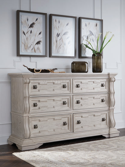 Cape Furniture Outlet - Ashley Furniture - Bruchandi Bedroom - Dresser / Antique White - PCB948-31