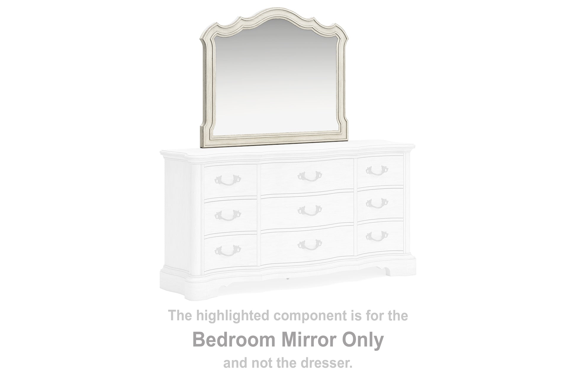 Cape Furniture Outlet - Ashley Furniture - Arlendyne Bedroom - Bedroom Mirror / Antique White - B980-36