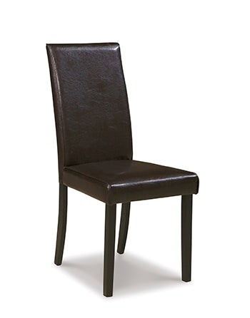 Cape Furniture Outlet - Ashley Furniture - Kimonte Dining Room - Dining Chair (Set of 2) / Dark Brown - D250-02X2