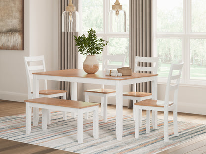 Cape Furniture Outlet - Ashley Furniture - Gesthaven Dining Room - Dining Room Table Set (6/CN) / Natural/White - D398-325