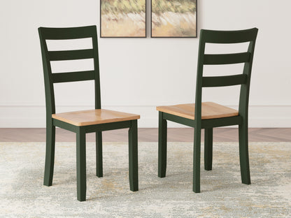 Cape Furniture Outlet - Ashley Furniture - Gesthaven Dining Room - Dining Chair (Set of 2) / Natural/Green - D401-01X2