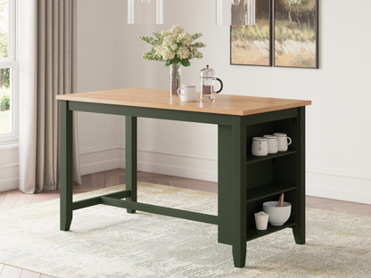 Cape Furniture Outlet - Ashley Furniture - Gesthaven Dining Room - RECT Dining Room Counter Table / Natural/Green - D401-13