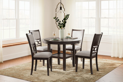 Cape Furniture Outlet - Ashley Furniture - Langwest Dining Room - Dining Room Table Set (5/CN) / Brown - D422-225