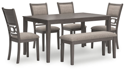 Cape Furniture Outlet - Ashley Furniture - Wrenning Dining Room - Dining Room Table Set (5/CN) / Gray - D425-225