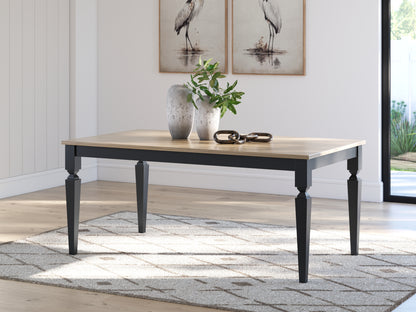Cape Furniture Outlet - Ashley Furniture - Brenkerton Dining Table - Rectangular Dining Room Table / Grayish Brown/Black - PCD591-25
