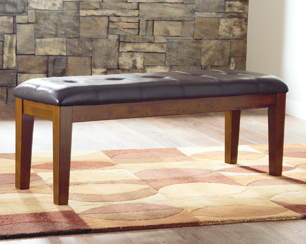 Cape Furniture Outlet - Ashley Furniture - Ralene Dining Bench - Large UPH Dining Room Bench / Medium Brown / 50"W x 16"D x 19"H - D594-00
