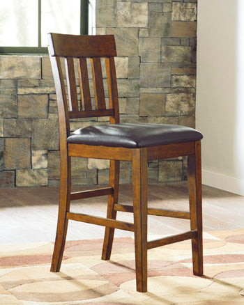 Cape Furniture Outlet - Ashley Furniture - Ralene Dining Room - Counter Height Bar Stool (Set of 2) / Medium Brown - D594-124X2