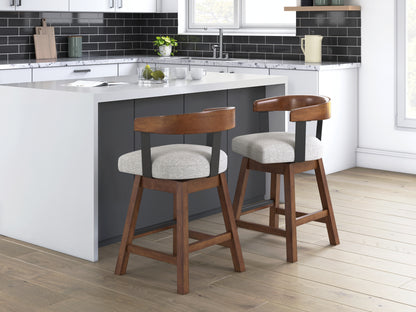 Cape Furniture Outlet - Ashley Furniture - Ralene Dining Room - Counter Height Barstool (Set of 2) / Medium Brown - D594-224X2