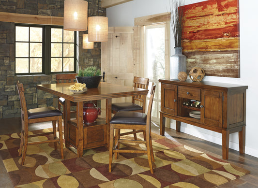 Cape Furniture Outlet - Ashley Furniture - Ralene Dining Room - Counter Height Barstool (Set of 2) / Medium Brown - D594-224X2
