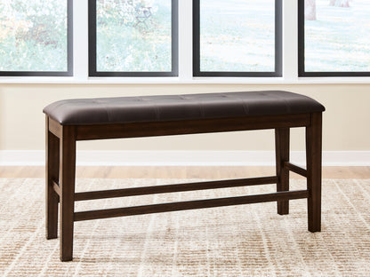 Cape Furniture Outlet - Ashley Furniture - Haddigan Dining Room - DBL Counter UPH Bench (1/CN) / Dark Brown - D596-09
