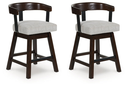 Cape Furniture Outlet - Ashley Furniture - Haddigan Dining Room - Counter Height Barstool (Set of 2) / Dark Brown - D596-224X2