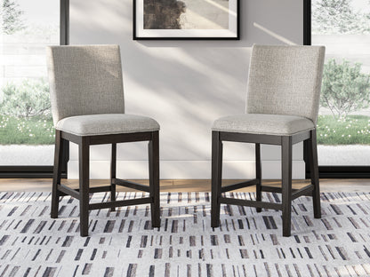 Cape Furniture Outlet - Ashley Furniture - Neymorton Dining Room - Counter Height Barstool (Set of 2) / Dark Grayish Brown - D618-124X2