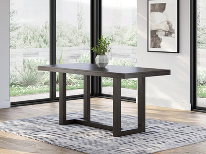 Cape Furniture Outlet - Ashley Furniture - Neymorton Dining Room - RECT Dining Room Counter Table / Dark Grayish Brown - D618-13