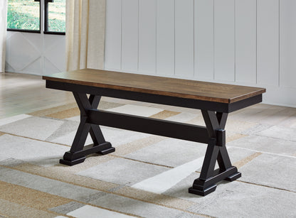 Cape Furniture Outlet - Ashley Furniture - Wildenauer Dining Room - Dining Room Buffet / Brown/Black / 59"W x 18"D x 37"H - D634-80
