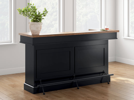 Cape Furniture Outlet - Ashley Furniture - Wildenauer 78" Bar - Bar / Brown/Black - D634-65