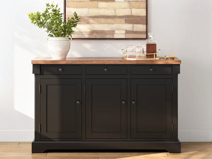 Cape Furniture Outlet - Ashley Furniture - Wildenauer Dining Room - Dining Room Buffet / Brown/Black / 59"W x 18"D x 37"H - D634-80