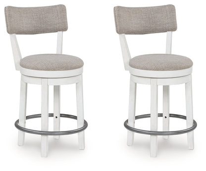 Cape Furniture Outlet - Ashley Furniture - Robbinsdale Dining Room - Counter Height Barstool (Set of 2) / Antique White - D642-224X2