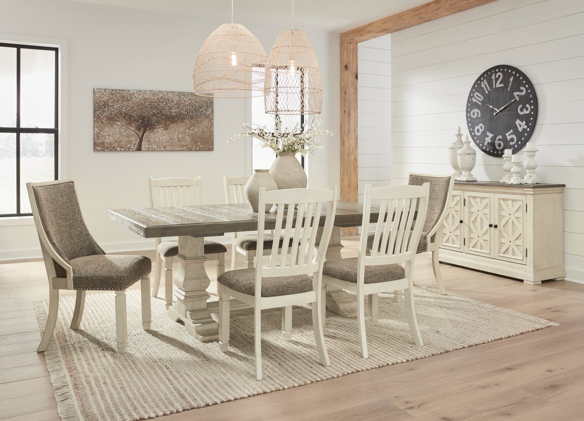 Cape Furniture Outlet - Ashley Furniture - Bolanburg Dining Room - Extension Dining Table / Antique White - D647D17