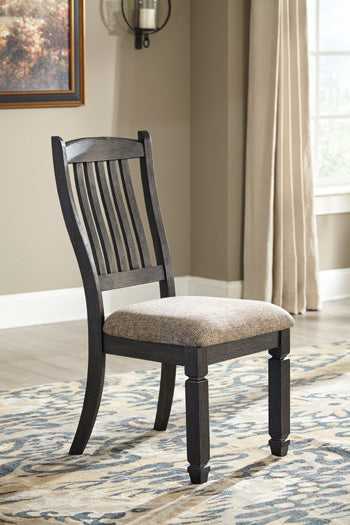 Cape Furniture Outlet - Ashley Furniture - Tyler Creek Dining Room - Dining Chair (Set of 2) / Black/Grayish Brown - D736-01X2