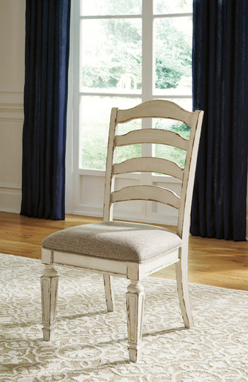 Cape Furniture Outlet - Ashley Furniture - Realyn Dining Room - Dining Chair (Set of 2) / Chipped White - D743-01X2