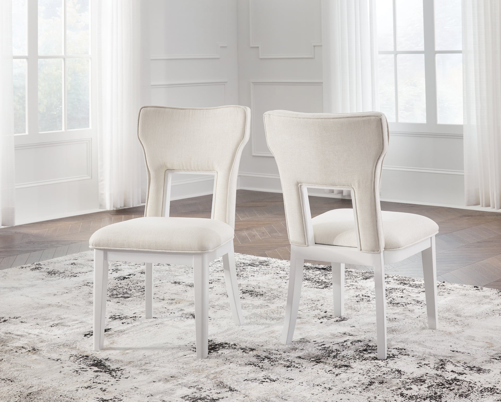 Cape Furniture Outlet - Ashley Furniture - Chalanna Dining Room - Dining Chair (Set of 2) / White - D822-01X2