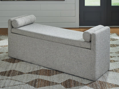 Cape Furniture Outlet - Ashley Furniture - Galliden Dining Room - Large UPH Dining Room Bench / Beige - D841-00