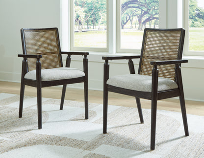 Cape Furniture Outlet - Ashley Furniture - Galliden Dining Room - Dining Chair (Set of 2) / Black/Brown - D841-02AX2