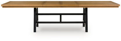 Cape Furniture Outlet - Ashley Furniture - Galliden Dining Room - RECT Dining Room EXT Table / Black/Brown - D841-55
