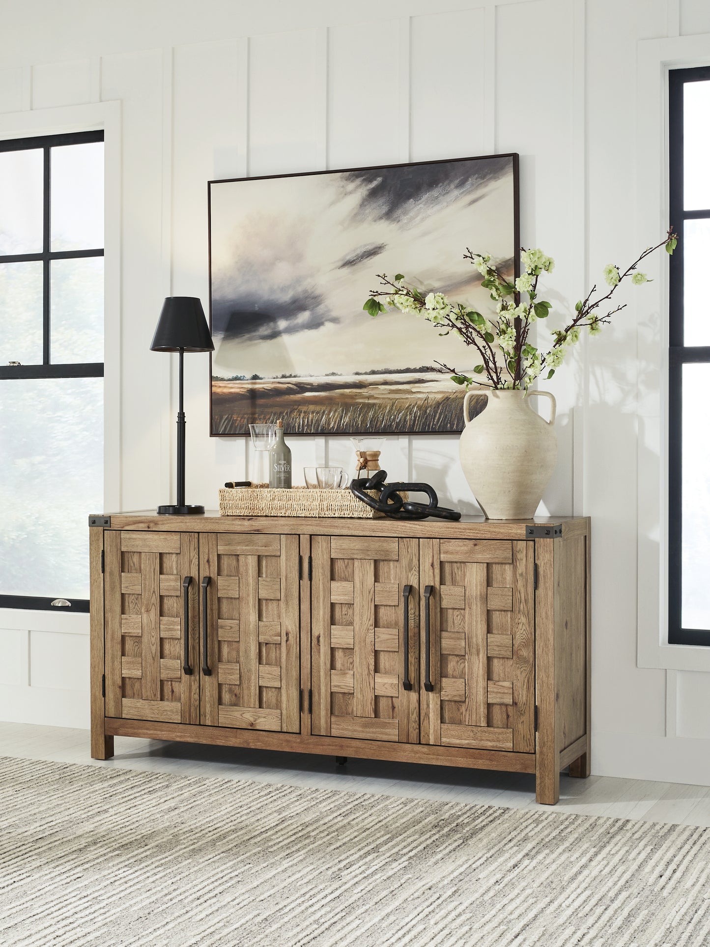 Cape Furniture Outlet - Ashley Furniture - Ridgester Dining Room - Dining Room Server / Light Brown - D858-60