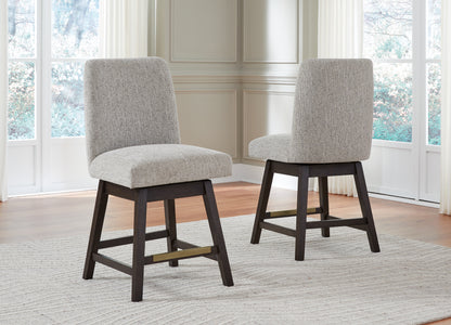 Cape Furniture Outlet - Ashley Furniture - Burkhaus Dining Room - Counter Height Barstool (Set of 2) / Dark Brown - D984-124X2