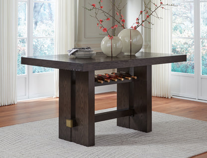 Cape Furniture Outlet - Ashley Furniture - Burkhaus Dining Room - RECT Dining Room Counter Table / Dark Brown - D984-32