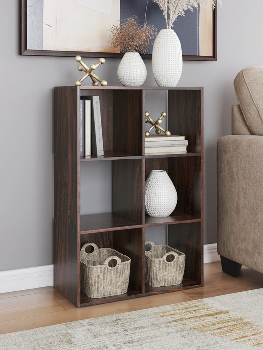 Cape Furniture Outlet - Ashley Furniture - Glosmount Six Cube Organizer - Six Cube Organizer / Cherry/Light Brown - EA1055-3X2