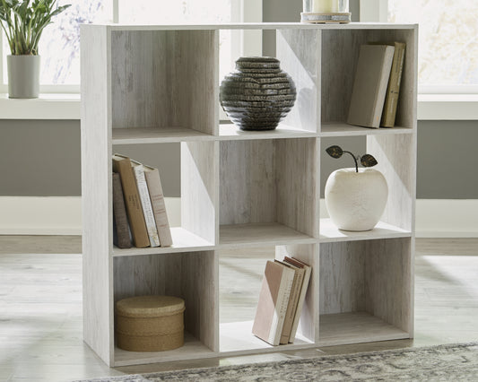 Cape Furniture Outlet - Ashley Furniture - Paxberry Nine Cube Organizer - Nine Cube Organizer / Whitewash - EA1811-3X3