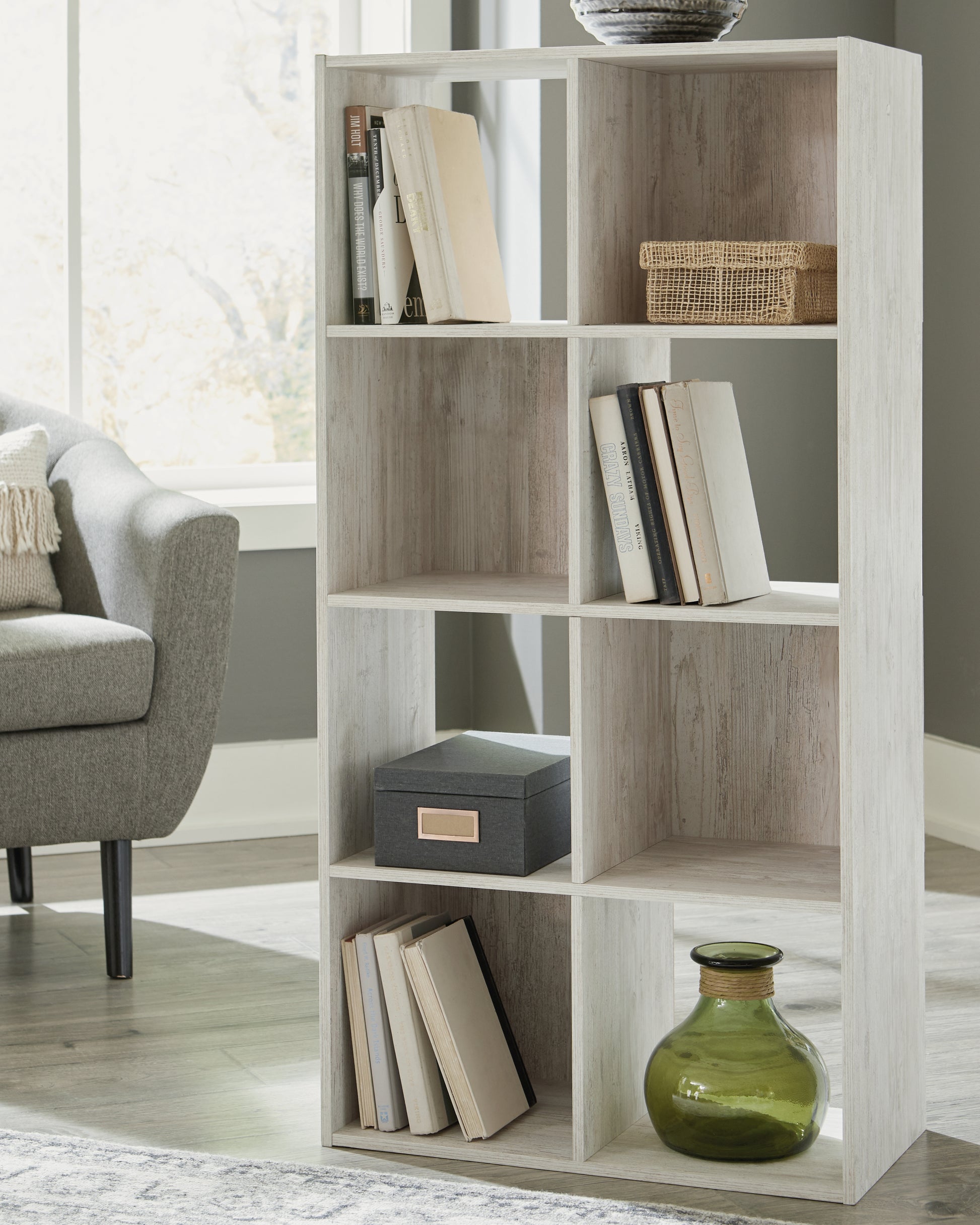 Cape Furniture Outlet - Ashley Furniture - Paxberry Eight Cube Organizer - Eight Cube Organizer / Whitewash - EA1811-4X2