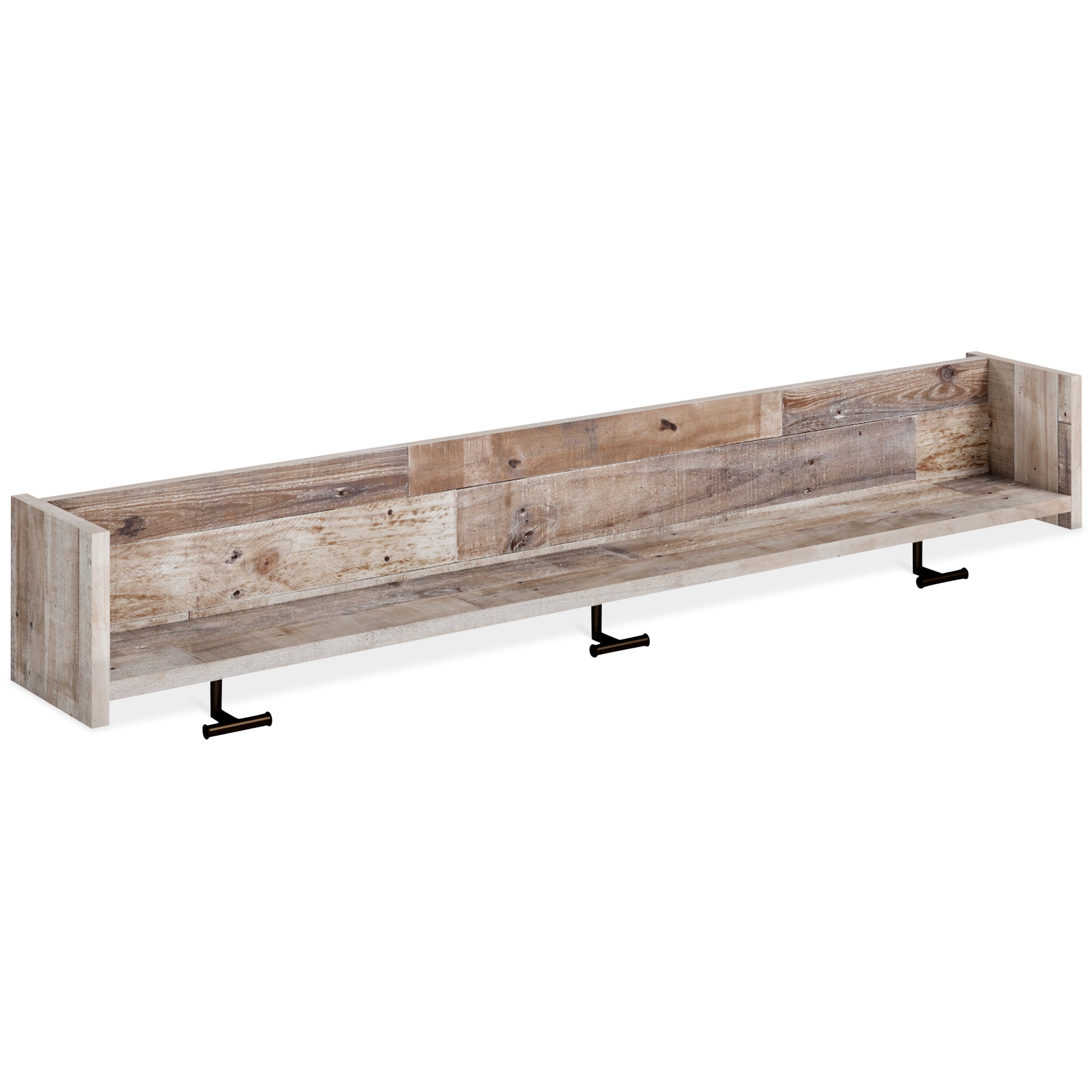 Cape Furniture Outlet - Ashley Furniture - Neilsville Wall Decor - Wall Mounted Coat Rack w/Shelf / Multi Gray - EA2120-151