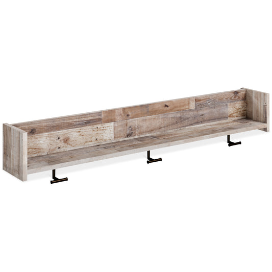 Cape Furniture Outlet - Ashley Furniture - Neilsville Wall Decor - Wall Mounted Coat Rack w/Shelf / Multi Gray - EA2120-151